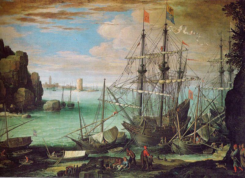 Paul Bril Kxstenlandschaft mit Hafen